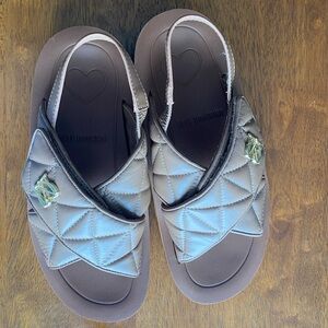 Love Moschino Quilted Sandals size 39 brown